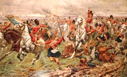 Uitbraak van de Royal Scots Greys, tijdens de Slag bij Waterloo